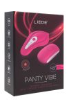 Вибратор в трусики Liebe Panty Vibe Recargable Cerise, нагрев до 39 °C, пульт, трусики S- в комплекте