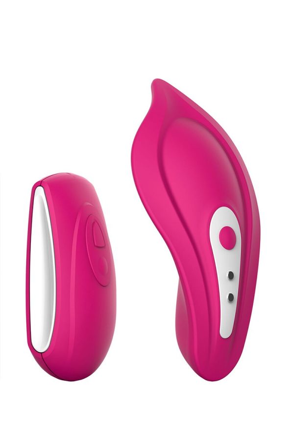 Вибратор в трусики Liebe Panty Vibe Recargable Cerise, нагрев до 39 °C, пульт, трусики S- в комплекте