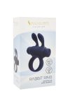Ерекційне віброкільце Pleasures Premium Rabbit Ring чорне, зі знімною віброкулею та вушками
