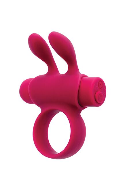 Ерекційне віброкільце Pleasures Premium Rabbit Ring рожеве, зі знімною віброкулею та вушками