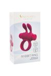 Эрекционное виброкольцо Pleasures Premium Rabbit Ring розовое, со съемной вибропулей и ушками