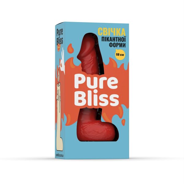 Свеча в виде члена Pure Bliss BIG Pink18 см