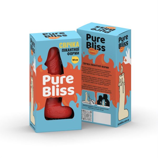 Свеча в виде члена Pure Bliss BIG Pink18 см
