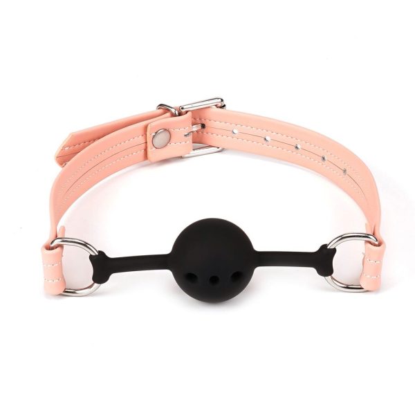 Повітропроникний кляп Liebe Seele Dark Candy Ball Gag, силіконова кулька, діаметр 4,3 см