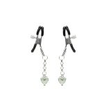 Зажимы для сосков с сердечком Liebe Seele Glow-in-dark Nipple Clamps светятся в темноте
