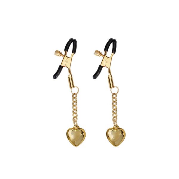 Затискачі для сосків з підвіскою Liebe Seele Solid Heart Nipple Clamps