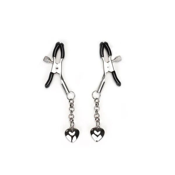Затискачі для сосків Liebe Seele Solid Heart Nipple Clamps підвіска-сердечко