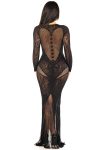 Сукня з довгим рукавом Leg Avenue Lace and Net Bodycon Gown