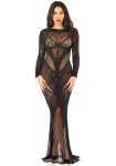 Сукня з довгим рукавом Leg Avenue Lace and Net Bodycon Gown