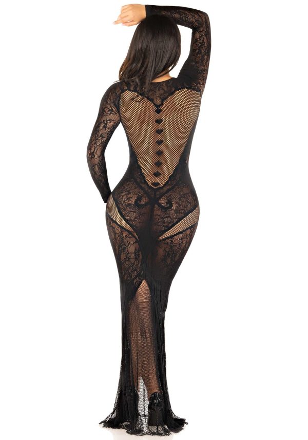 Сукня з довгим рукавом Leg Avenue Lace and Net Bodycon Gown