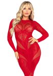 Сукня з довгим рукавом Leg Avenue Lace and Net Bodycon Gown