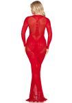 Сукня з довгим рукавом Leg Avenue Lace and Net Bodycon Gown