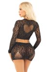 Комплект Leg Avenue Rhinestone Crop Top and Mini Skirt