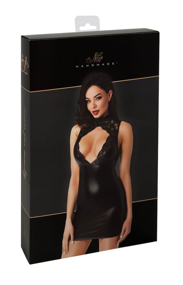 Платье Noir Handmade F343 Powerwetlook and lace mini skirt