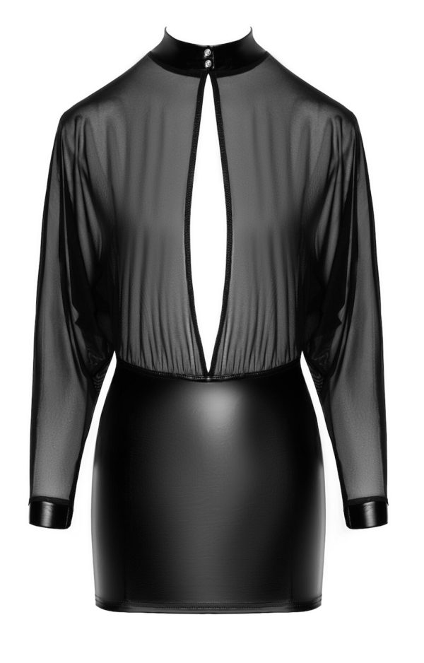 Сукня Noir Handmade F348 Powerwetlook and tulle dress - 3XL