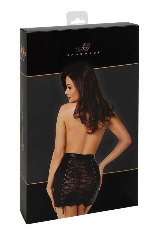 Спідниця Noir Handmade F341 Powerwetlook and lace skirt