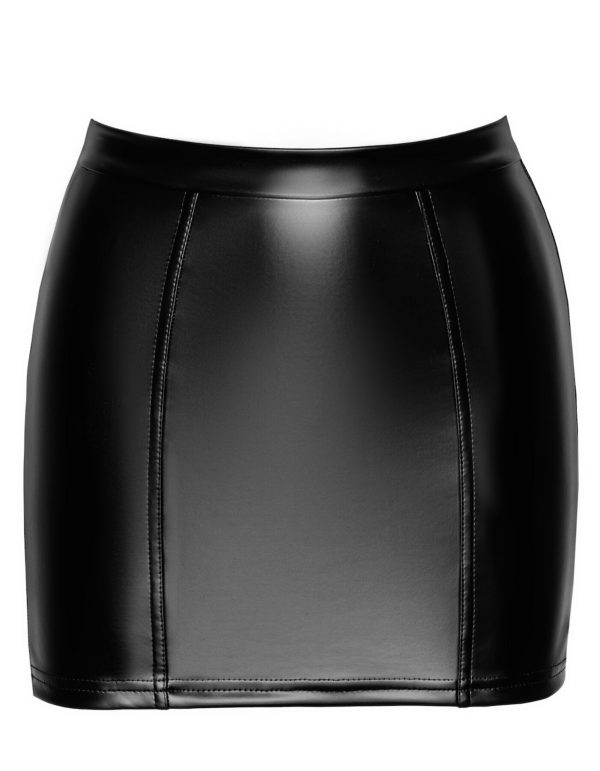 Спідниця Noir Handmade F341 Powerwetlook and lace skirt - 3XL