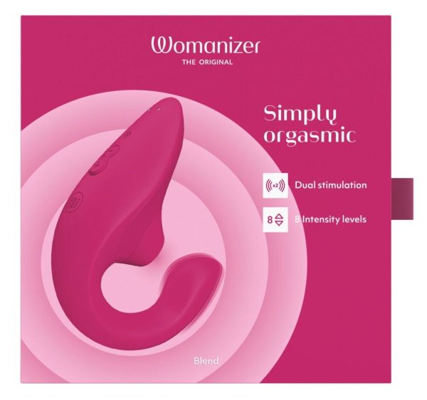 Вагінально-кліторальний стимулятор Womanizer Blend Vibrant вібрація + вакуум, 2 мотори