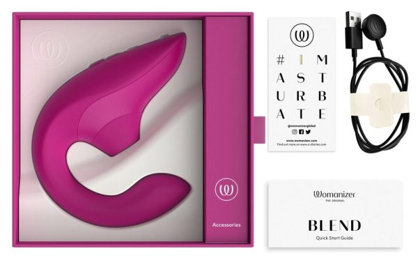 Вагінально-кліторальний стимулятор Womanizer Blend Vibrant вібрація + вакуум, 2 мотори