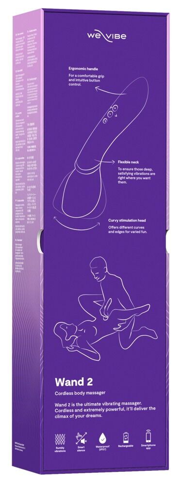 Смарт-вибромассажер We-Vibe Wand 2 очень мощный, функция Smart Silence