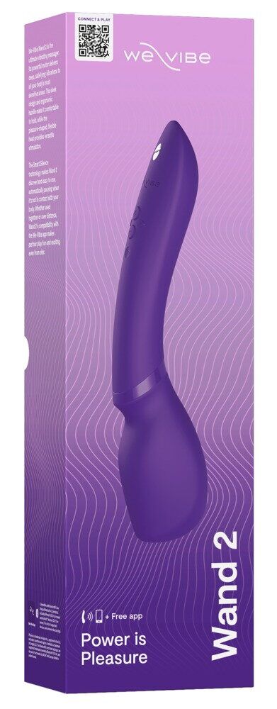 Смарт-вибромассажер We-Vibe Wand 2 очень мощный, функция Smart Silence