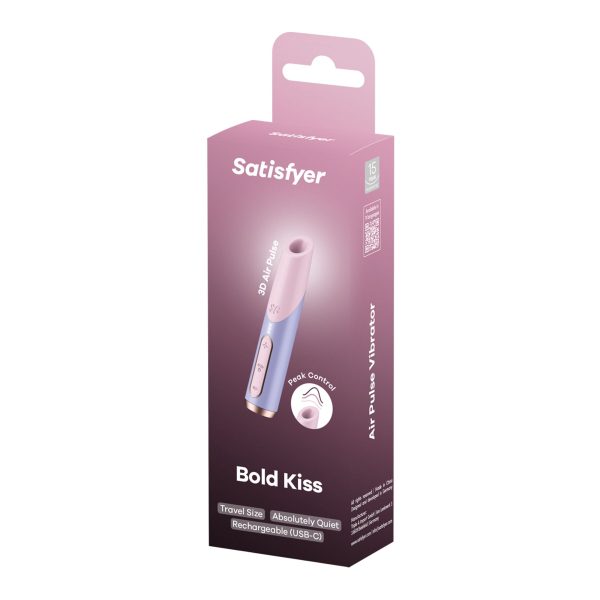 Вакуумний стимулятор Satisfyer Bold Kiss магнітна технологія 3D Air Pulse, 30 режимів роботи