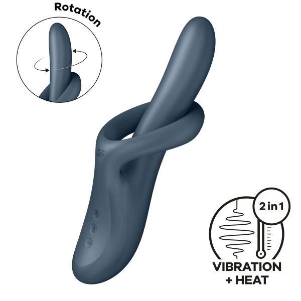 Вібратор з ротацією Satisfyer Heat Flex 4 підігрів до 39°C