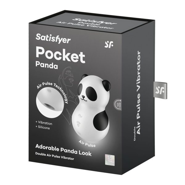 Вакуумный стимулятор с вибрацией Satisfyer Pocket Panda, 12 режимов вибрации, 11 уровней вакуума