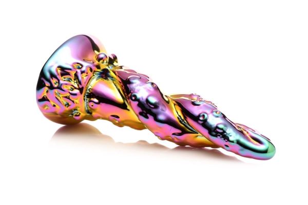 Фэнтезийный стеклянный фаллоимитатор Creature Cocks Enchanting Rainbow Glass Dildo, 16 см