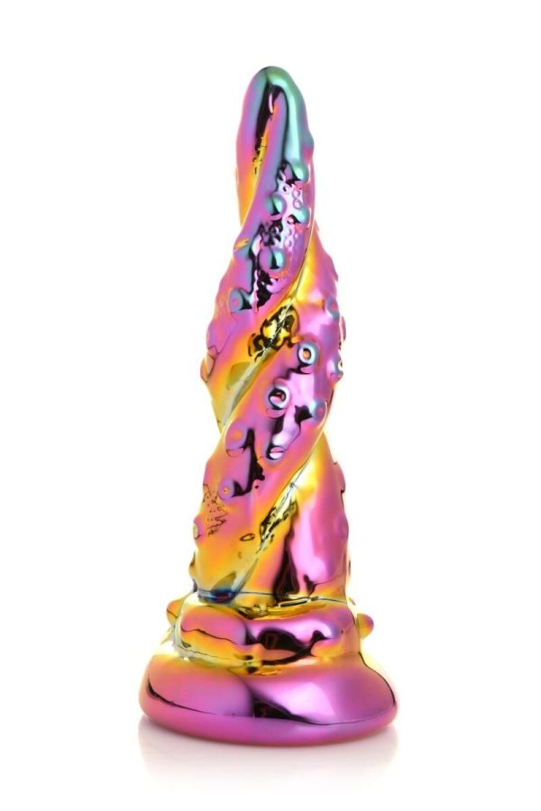 Фэнтезийный стеклянный фаллоимитатор Creature Cocks Enchanting Rainbow Glass Dildo, 16 см