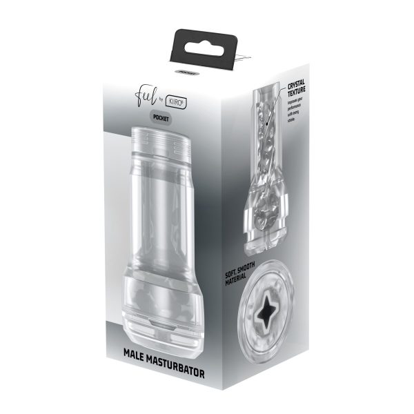 Мастурбатор Kiiroo Feel Pocket Crystal, сумісний з інтерактивною насадкою PowerBlow