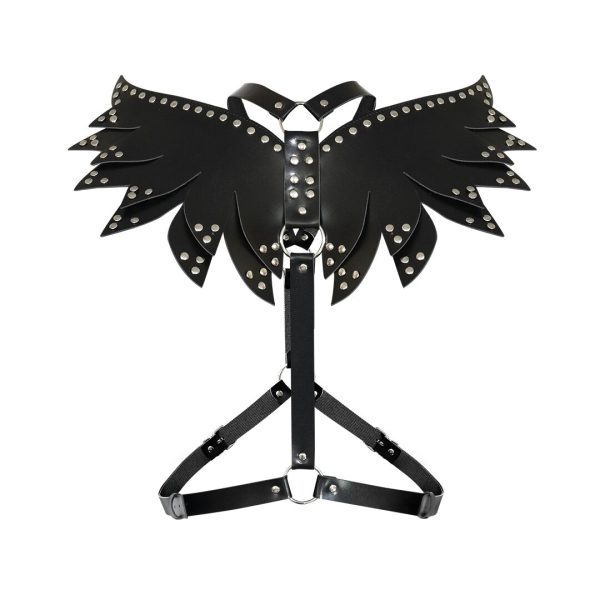 Жіноча портупея Art of Sex - Wings чорна L-2XL, екошкіра