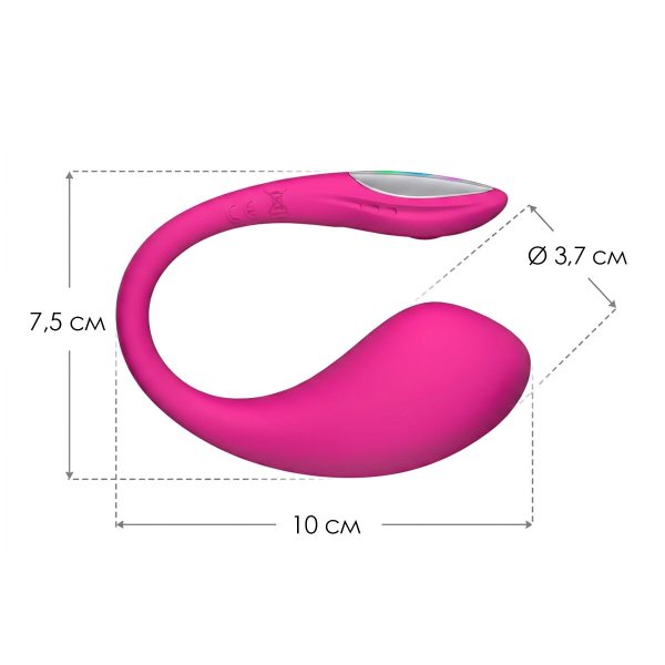 Смарт-виброяйцо Lovense Lush 4, очень мощное, быстрая зарядка, LED-подсветка