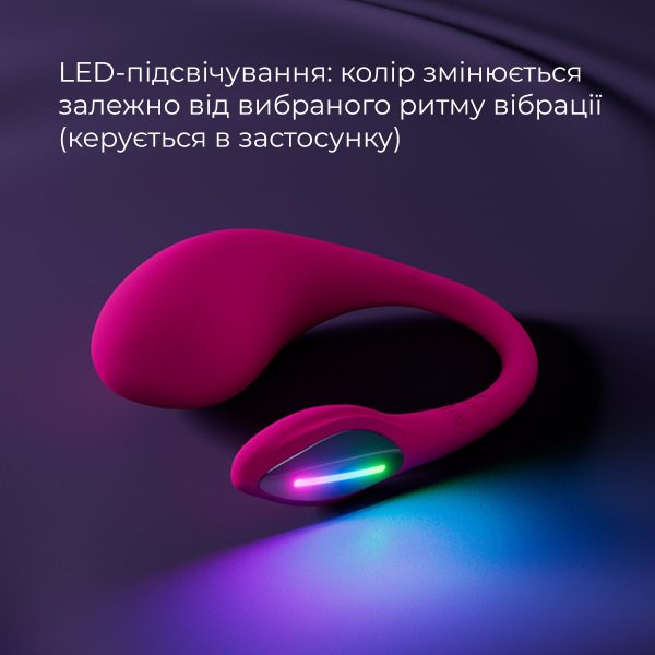 Смарт-виброяйцо Lovense Lush 4, очень мощное, быстрая зарядка, LED-подсветка