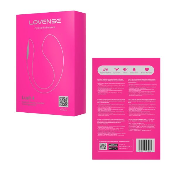 Смарт-виброяйцо Lovense Lush 4, очень мощное, быстрая зарядка, LED-подсветка