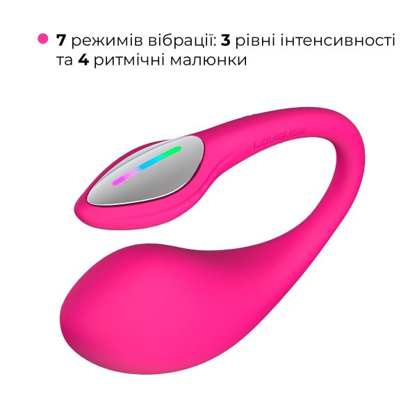 Смарт-виброяйцо Lovense Lush 4, очень мощное, быстрая зарядка, LED-подсветка