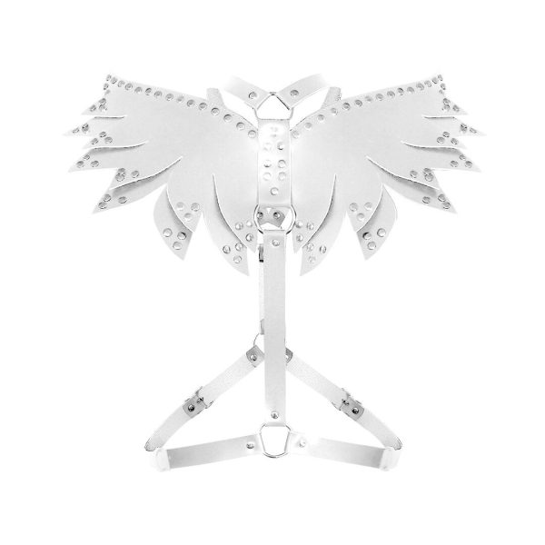 Жіноча портупея Art of Sex - Wings біла XS- екошкіра
