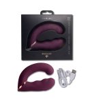 Двойной вибратор Rocks Off Gemini Burgundy, 2 мотора, по 10 режимов, сменное положение ручки