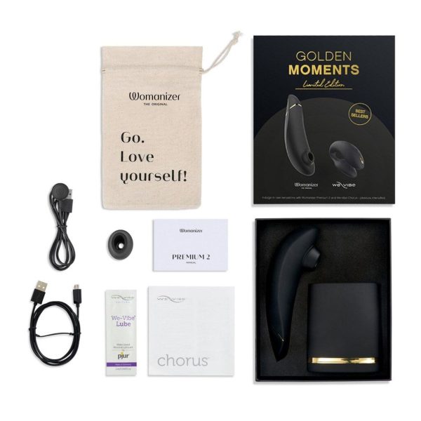 Премиальный подарочный набор Golden Moments: Womanizer Premium и We-Vibe Chorus