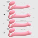Безремневой страпон Strap-On-Me Rose полностью регулируемый, диаметр 2,7см