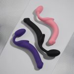 Безремінний страпон Strap-On-Me Rose повністю регульований, діаметр 4,5 см