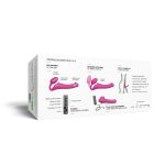 Безремінний страпон з вібрацією Strap-On-Me Vibrating Fuchsia діаметр 3,7см, пульт ДК, регульований