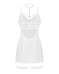 Бебі-дол Obsessive Arrowel chemise 2XL/3XL, з декоративним чокером та гартерами