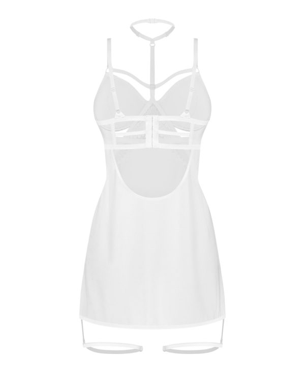 Бебі-дол Obsessive Arrowel chemise 2XL/3XL, з декоративним чокером та гартерами