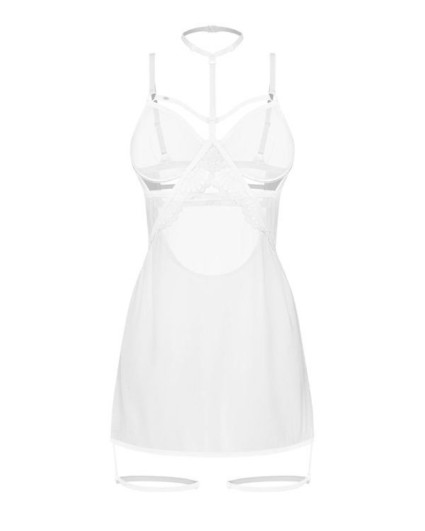 Бебі-дол Obsessive Arrowel chemise 2XL/3XL, з декоративним чокером та гартерами