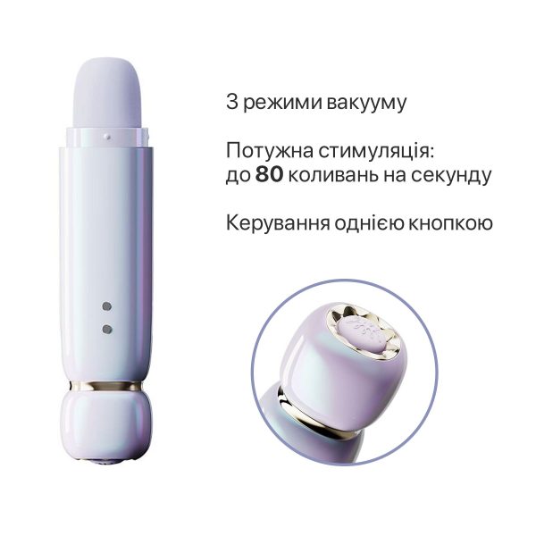 Вакуумный клиторальный стимулятор Zalo Lia Lavender 3 насадки, 3 режима, разная интенсивность