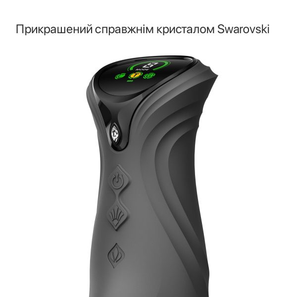Смарт пульсатор-кролик с вибрацией Zalo Mose 2 Obsidian подогрев до 42 °C, кристалл Swarovski