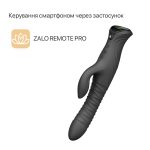 Смарт пульсатор-кролик с вибрацией Zalo Mose 2 Obsidian подогрев до 42 °C, кристалл Swarovski