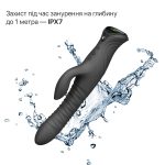 Смарт пульсатор-кролик с вибрацией Zalo Mose 2 Obsidian подогрев до 42 °C, кристалл Swarovski