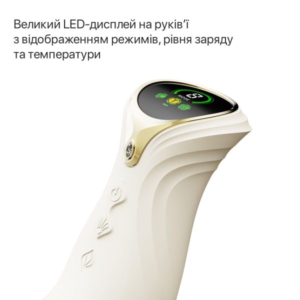 Смарт пульсатор-кролик с вибрацией Zalo Mose 2 Ivory подогрев до 42 °C, кристалл Swarovski